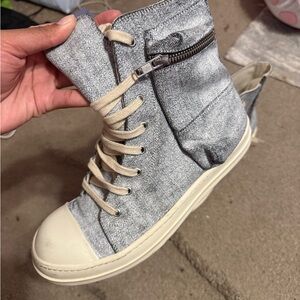 Gray High-Top Women's Sneakers